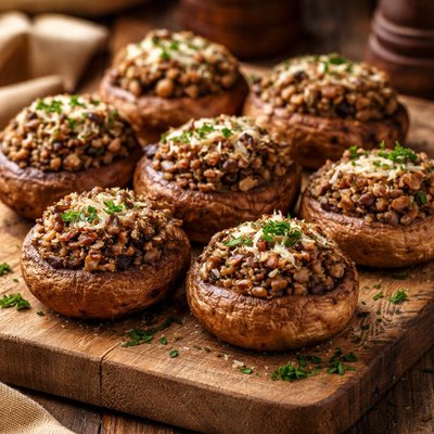 Image of Duxelles Stuffed Mushrooms