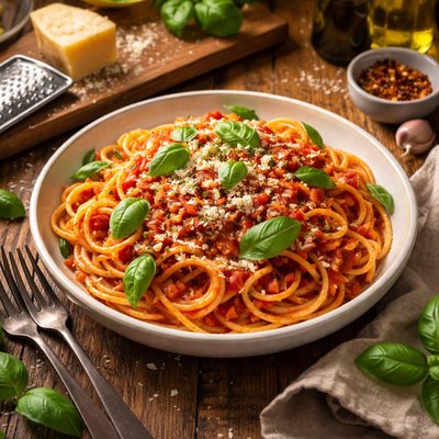 Image of Easiest Pasta with Tomato Basil Sauce