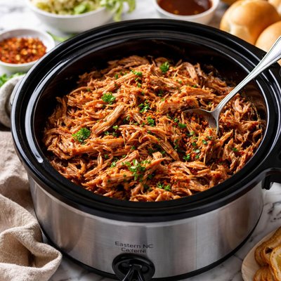 Image of Eastern Nc Pulled Pork Bbq in a Crock Pot