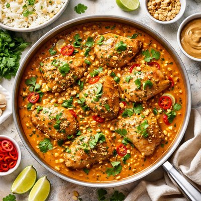 Image of Easy African Style Peanut Chicken