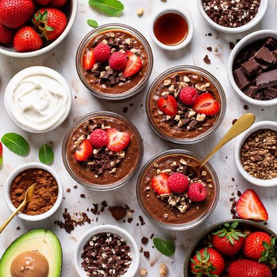 Image of Easy and Healthy Dark Chocolate Mousse