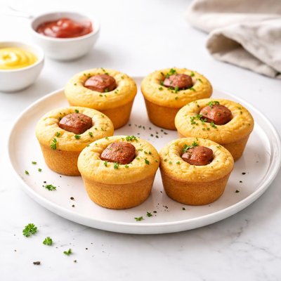 Image of Easy and Quick Corn Dog Muffins