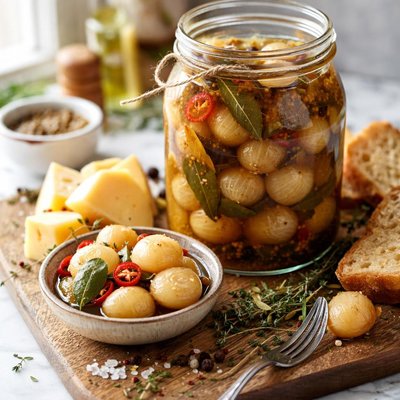 Image of Easy and Traditional British Pub Style Pickled Onions