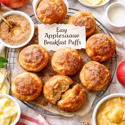 Image of Easy Applesauce Breakfast Puffs