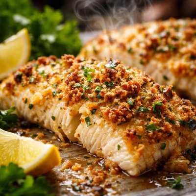 Image of Easy Asiago Crusted Mahi Mahi