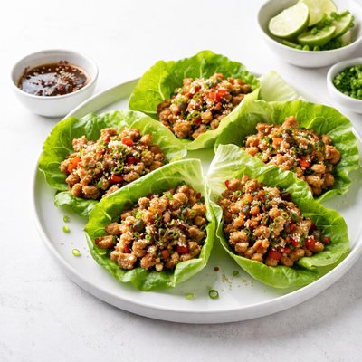 Image of Easy Asian Chicken Lettuce Wraps