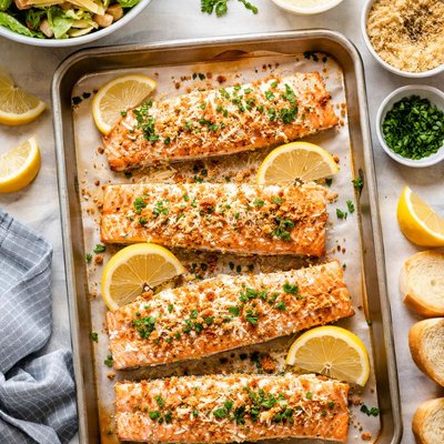 Image of Easy Baked Caesar Salmon