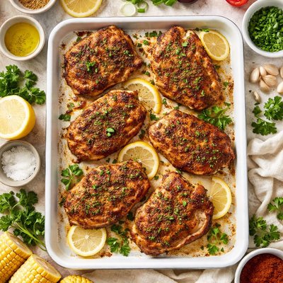 Image of Easy Baked Cajun Pork Chops