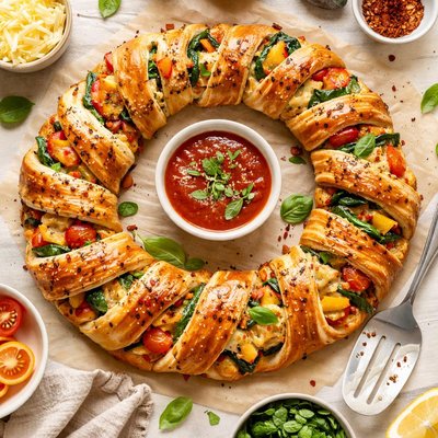 Image of Easy Baked Cheese Vegetable Twist