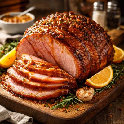 Image of Easy Baked Ham with Honey Apricot Glaze