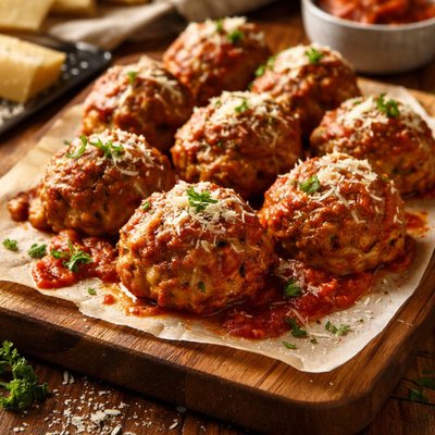 Image of Easy Baked Parmesan Meatballs