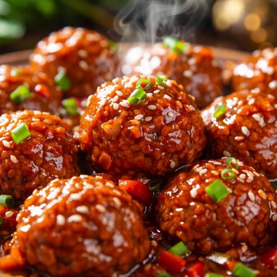 Image of Easy Baked Sweet and Sour Meatballs
