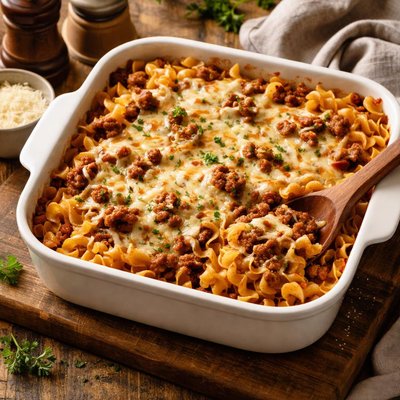 Image of Easy Beef and Noodle Casserole
