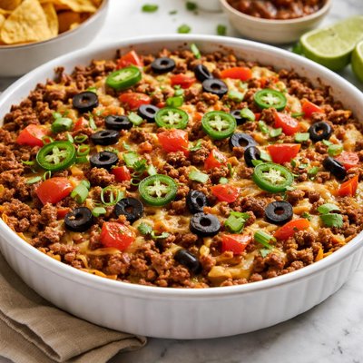 Image of Easy Beef N Bean Taco Dip