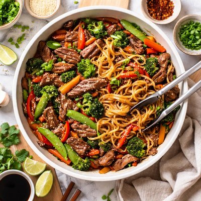 Image of Easy Beef Noodle Stir Fry