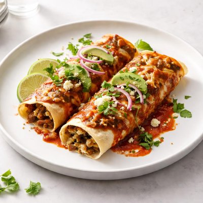 Image of Easy Beef or Vegetarian Enchiladas