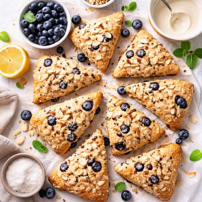 Image of Easy Blueberry Almond Scones