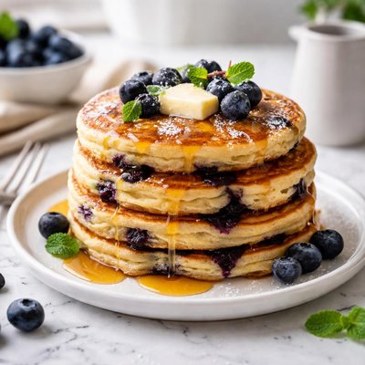 Image of Easy Blueberry Pancake for Two