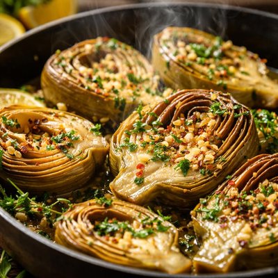 Image of Easy Braised Artichokes