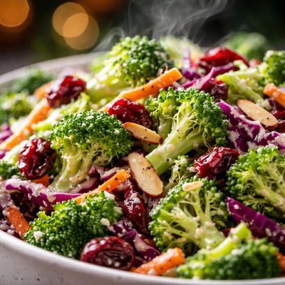 Image of Easy Broccoli Cranberry Holiday Slaw