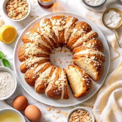 Image of Easy Bundt Cake with Flavors of Almond and Vanilla