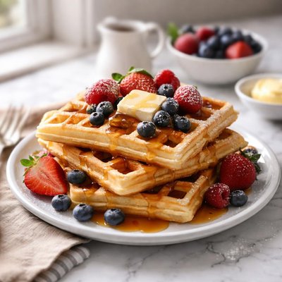 Image of Easy Buttermilk Waffles
