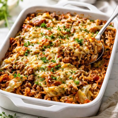 Image of Easy Cabbage Beef Bake
