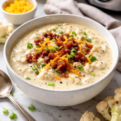 Image of Easy Cauliflower Crock Pot Soup