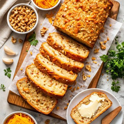 Image of Easy Cheddar Walnut Bread