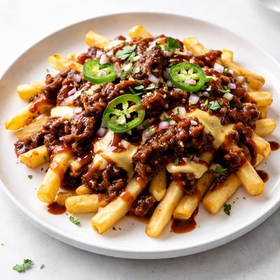 Image of Easy Cheesy Barbecue Beef Fries