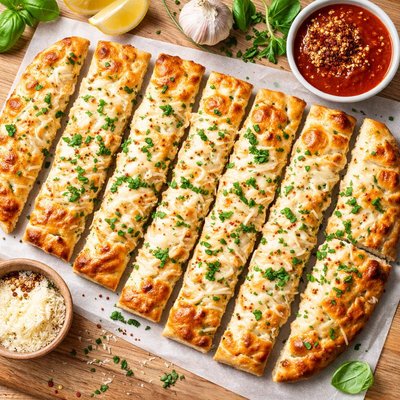 Image of Easy Cheesy Breadsticks