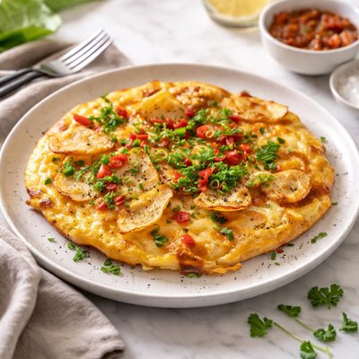 Image of Easy Cheesy Chip Omelette