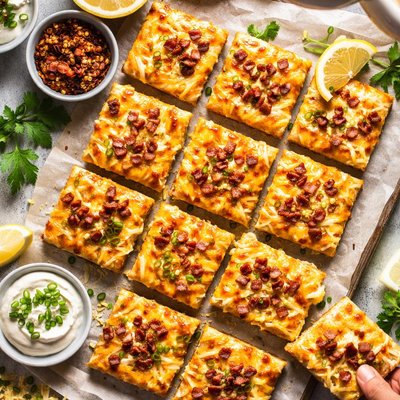 Image of Easy Cheesy Golden Potato Squares