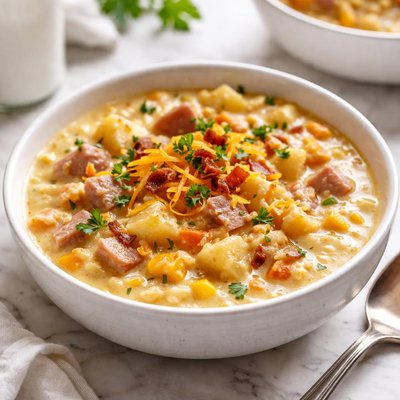 Image of Easy Cheesy Ham Chowder
