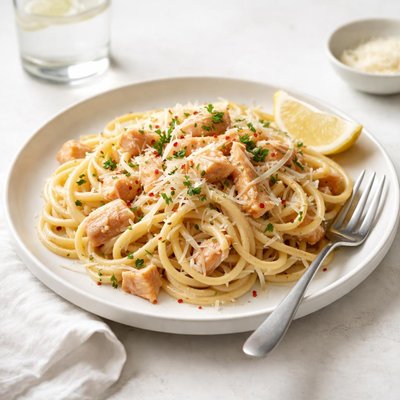 Image of Easy Cheesy Salmon Pasta Bhg