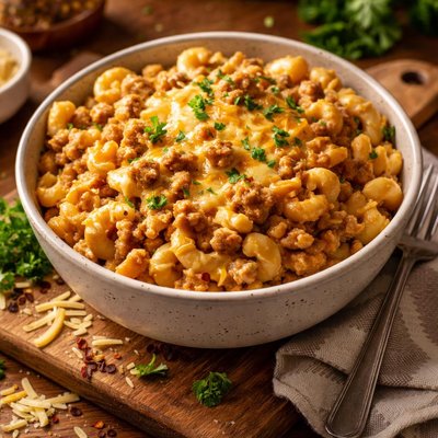 Image of Easy Cheesy Turkey Macaroni