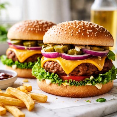 Image of Easy Cheesy Vegan Burgers