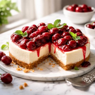 Image of Easy Cherry Cheesecake