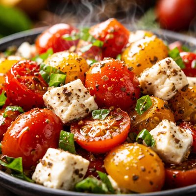 Image of Easy Cherry Tomato and Feta Salad