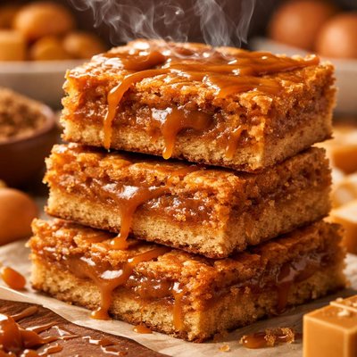 Image of Easy Chewy Caramel Cake Mix Brownies