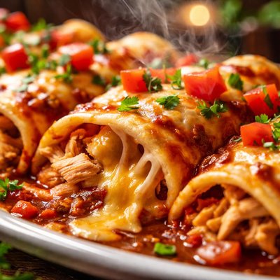 Image of Easy Chicken and Cheese Enchiladas