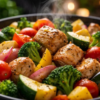 Image of Easy Chicken and Garden Veggies