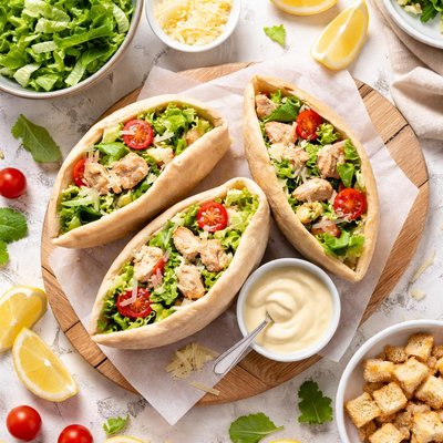 Image of Easy Chicken Caesar Stuffed Pita