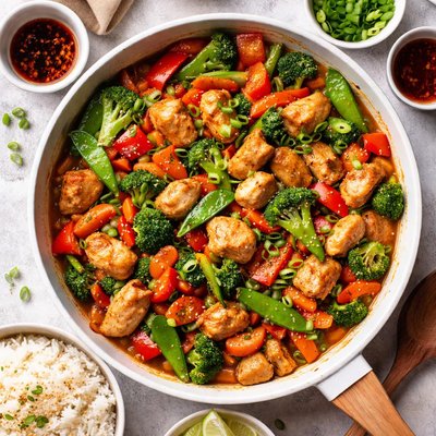 Image of Easy Chicken Stir Fry with Rice