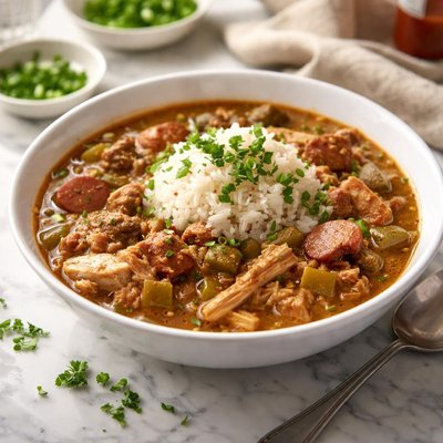 Image of Easy Chicken Turkey Gumbo
