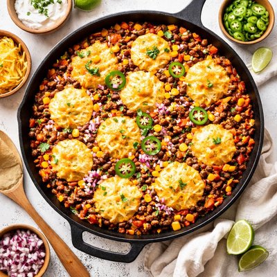 Image of Easy Chili Skillet Bake