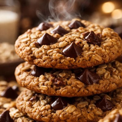 Image of Easy Chocolate Chip Oatmeal Cookies