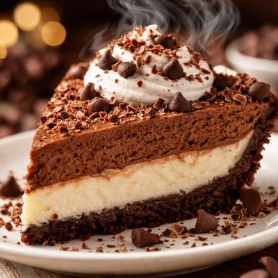 Image of Easy Chocolate Cream Cheese Layer Pie