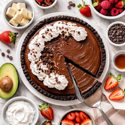 Image of Easy Chocolate Fudge Tofu Pie