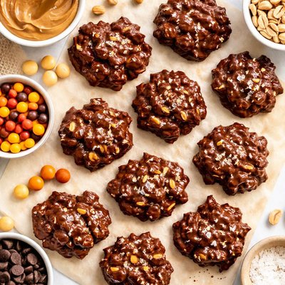 Image of Easy Chocolate Peanut Butter Cluster Candy